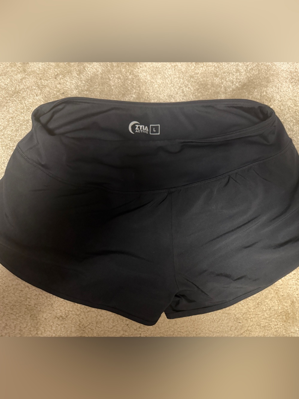 ZYIA Active Women's Black Athletic Shorts - Wide Waistband